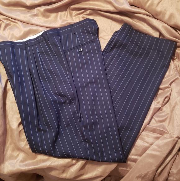 GIORGIO CAPELLI NWOT Blue Pinstripe 3 Piece Suit - Picture 6 of 8